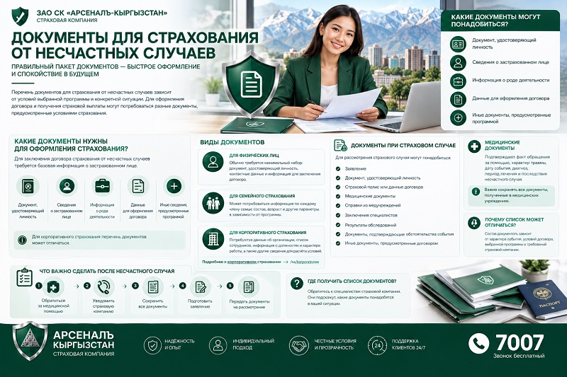 Документы для страхования от несчастных случаев